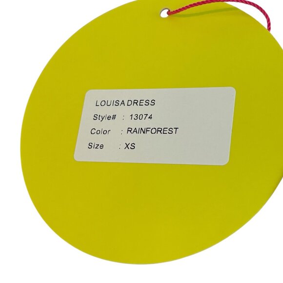 NWT Alden Adair Womens Louisa Rainforest Balloon Sleeve Midi Fringe Dress Sz XS - Picture 8 of 13